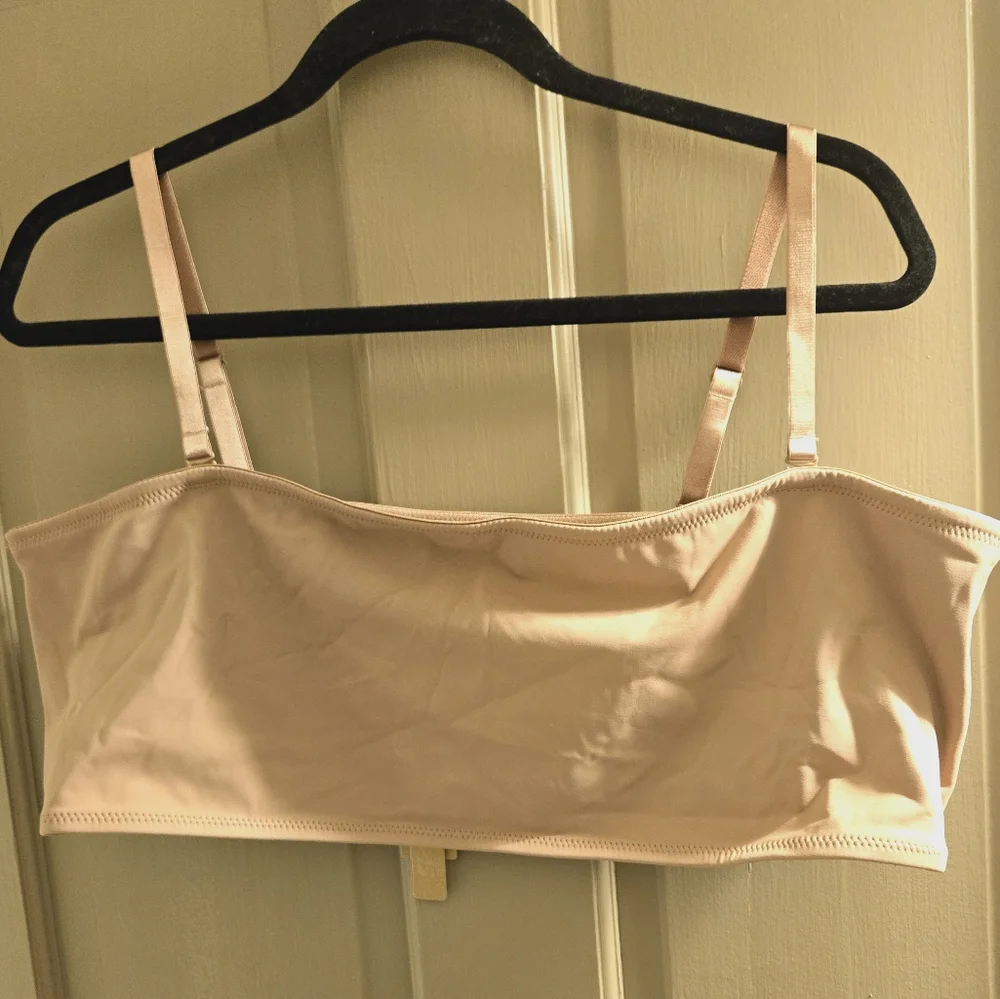 New Skims 4x swim Bandeau in Sienna